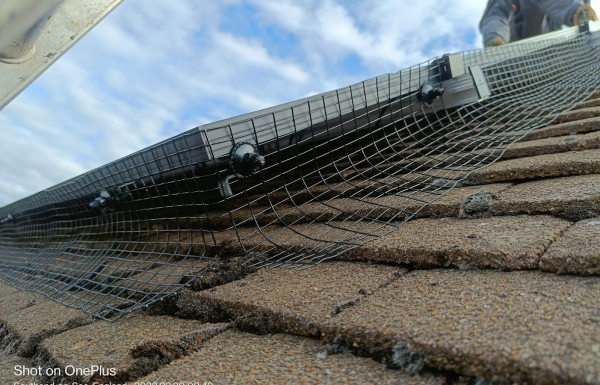 Southend on sea solar panel mesh install for pigeon and bird proofing.